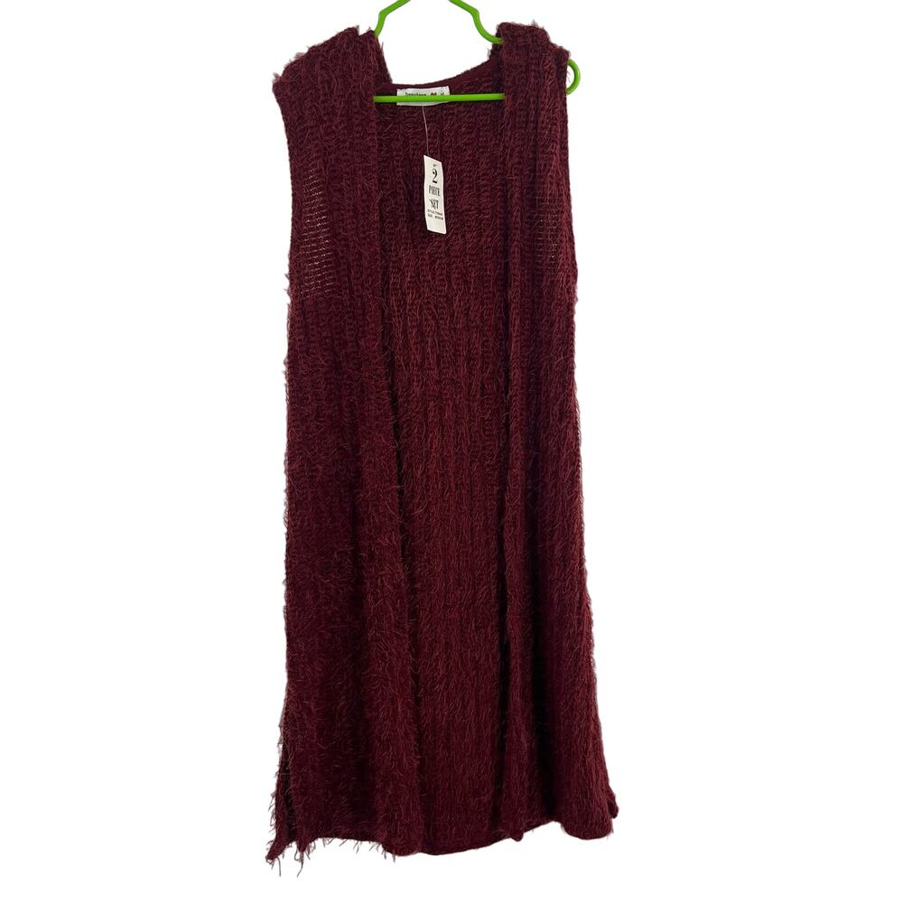 Beautees‎ Hooded Eyelash Sweater Vest Size Medium New